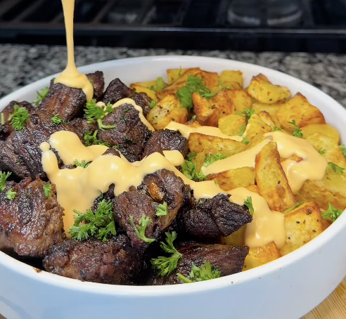 Garlic Steak Bites